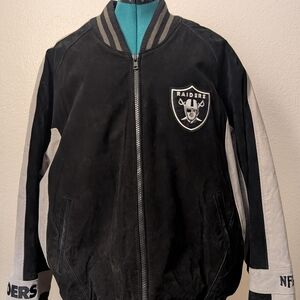 1990's Raiders Suede Bomber Jacket
